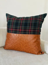 Load image into Gallery viewer, Black Tartan & Vegan Leather