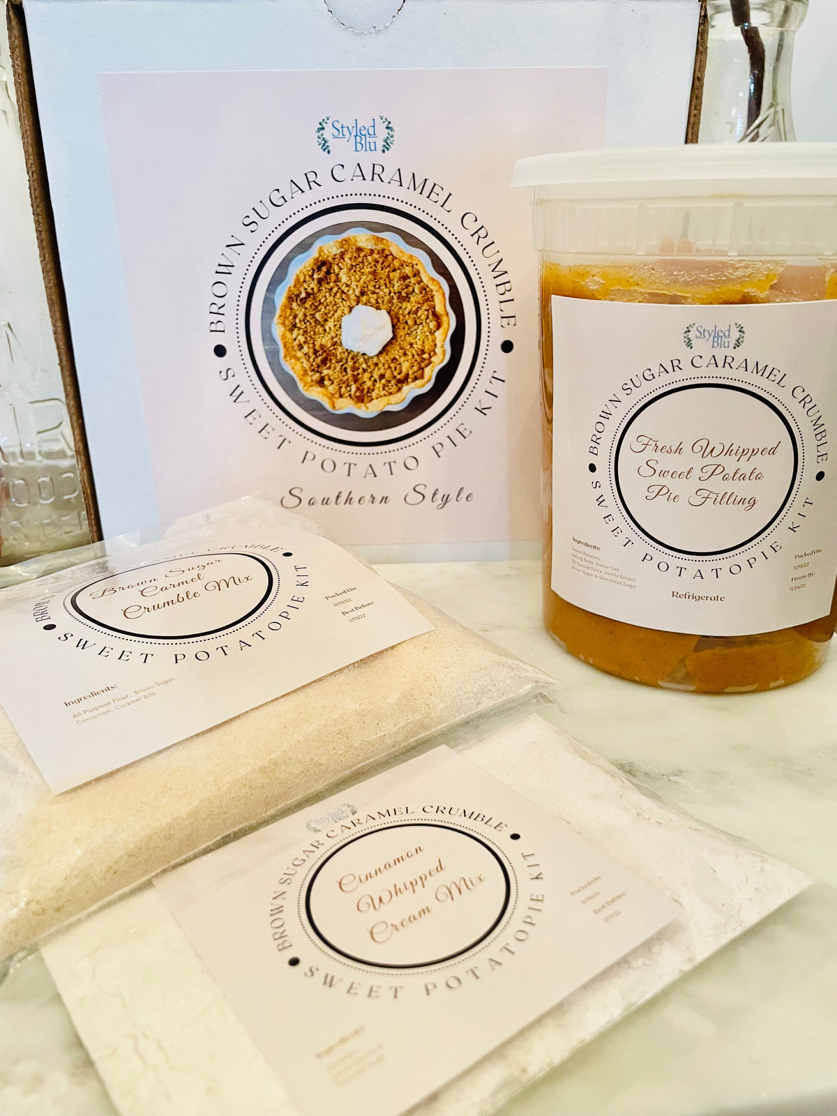 Southern Brown Sugar Carmel Crumble Sweet Potato Pie Kit