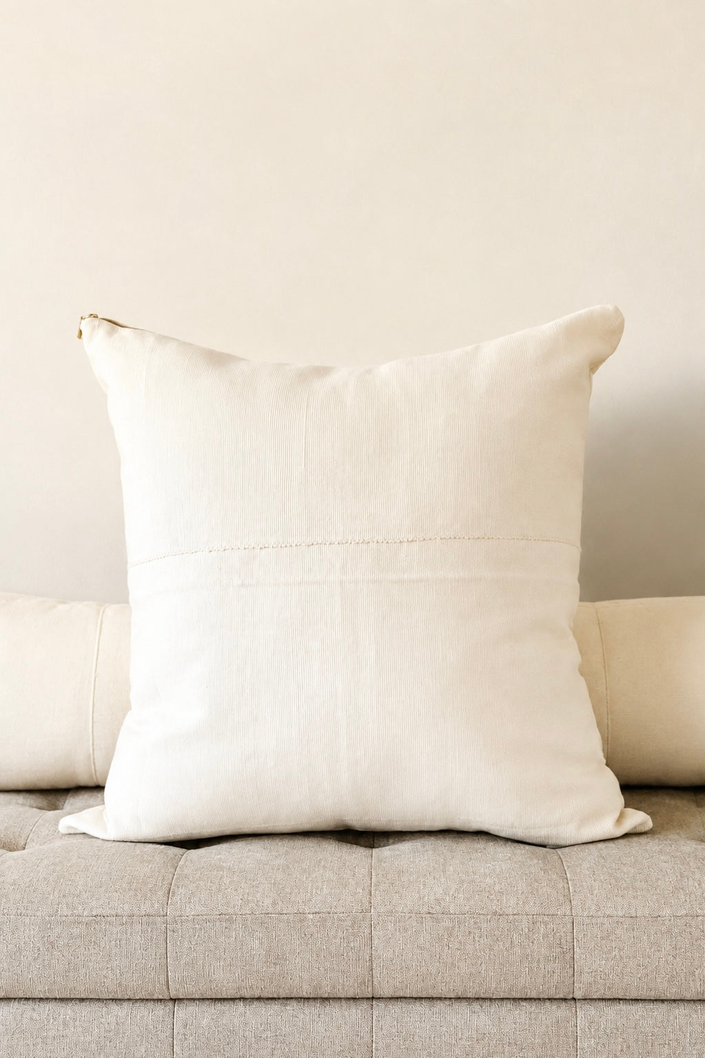 Ivory Kente Cloth Accent Pillow